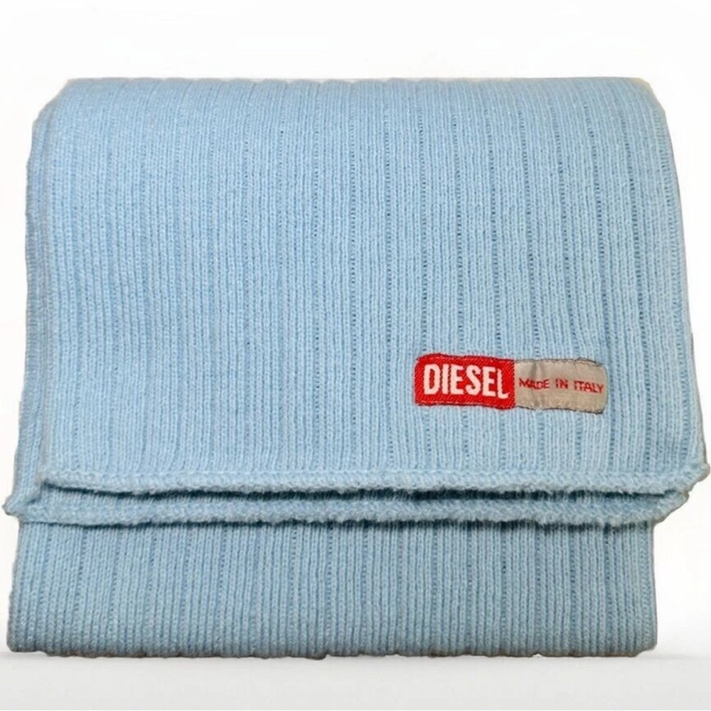 Vintage Diesel Sky Blue Knit Scarf